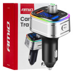 Auto FM-saatja 2xUSB-A 1xUSB-C MicroSD 12v 24v amio-04652