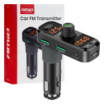 Auto FM-saatja 2xUSB-A 1xUSB-C MicroSD 12v 24v amio-04653