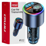 Auto FM-saatja 1×USB-A 1×USB-C 12V 24V amio-04655