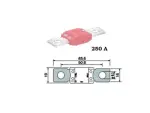 предохранитель Megaval 250A розовый разница между болтом 50,8mm