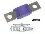 предохранитель Megaval 400A фиолетовый, разница между болтом 50.8mm