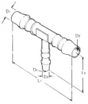 vooliku- ja toruühendus T-kujuline 6 mm
