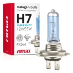 H7, 55W, 12V, super valge, PX26D, E4