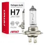 H7 pirn 24V 70W P43t UV-filtriga E4 Amio