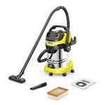 tolmuimeja for home kasutus kuiv ja märgpuhastus WD 5 S V-30/5/22, roostevaba teras tank, 1100W/ 230V, koos a fluid suction funktsioon, filter puhastamine system: Semi-automaatne AP