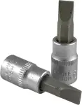 Плоская торцевая головка 1/4" SL6,5 мм. Матовая поверхность. Подвесная упаковка и т.д.