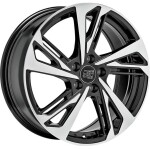 Литой диск MSW 60 Gloss черный Full Polished 7.5x17" 5x112 ET38 центральное отверстие 66.6