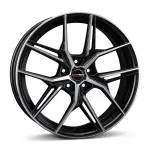Литой диск Borbet QX черный polished матовый 8x19" 5x108 ET50 центральное отверстие 72.6