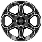 Литой диск MSW 83 Gloss черный Full Polished 7x17" 5x114.3 ET32 центральное отверстие 73.1