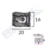 tüübel  (arv pakend: 5 tk., kinnitusplaat) OPEL ASTRA F, ASTRA F CLASSIC, CALIBRA A, CORSA B, MOVANO, MOVANO B, OMEGA A, OMEGA B, TIGRA, VECTRA A, VECTRA B 07.80-