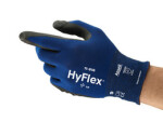 kindad kaitse, 12 paari, HYFLEX, nitriil / nailon / spandex, värv: must/sinine, suurus: 8/M, libisemiskindlad; antistaatilised,