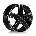 Литой диск Avus AC-V51 черный Polished 7x17" 5x160 ET55 центральное отверстие 65.1