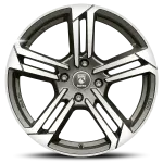 Литой диск Reds Twist Graphite матовый Polished 4H 7x17" 4x108 ET32 центральное отверстие 72.3
