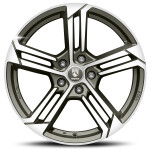 Литой диск Reds Twist Graphite матовый Polished 7x17" 5x114.3 ET42 центральное отверстие 72.3