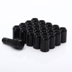 JR mutrid kuuskant Black M12x1.5x32 20mm 60° 20 tk + võti