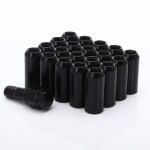 JR mutrid kuuskant Black M12x1.25x45 20mm 60° 20 tk + võti