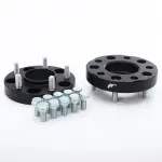 Spacer Japan Racing 15mm 2tk 5x112 66.6 mm koos Studs M12x1.5 (+poldid M14x1.5) Black (JRWA1-15MM-5L-66BK)