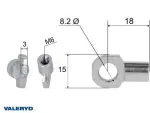 Hingesilm gaasivedrule; L=18; M6, max 150N