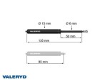 Gaasivedru Arctic L = 135 mm, L kokkusurutud = 95 mm, 300N, Ø15/6 mm, M5