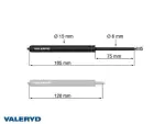 Gaasivedru Arctic L = 185 mm, L kokkusurutud = 120 mm, 50N, Ø15/6 mm, M5