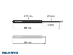 Gaasivedru Arctic L = 185 mm, L kokkusurutud = 120 mm, 400N, Ø15/6 mm, M5