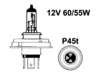 Halogeenpirn H4 12V 60/55W (P45t)