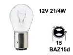 металлический цокль лампа 12V P21/4W, BAZ15d