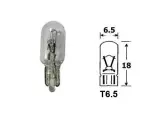 Klaassokliga pirn 12V T6.5, W2x4.6d
