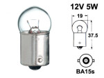 Metallsokliga pirn 12V R5W, BA15s