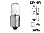 Metallsokliga pirn 12V T4W,  BA9s