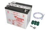 aku Yuasa 12V 24Ah käivitusvool 200A suurus 186x126x177 koos elektrolüüdiga 1,8 poolus(+)/ ventilatsioon Par / Vas