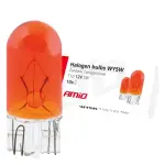 Halogeenpirnid WY5W T10 5W W2.1x9.5D merevaigukollane 12V 10 tk amio-01481