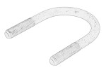 OE FORD 2193356 / leaf spring chain 125mm m14x1.5mm fits: ford transit, transit connect, transit custom v362 1.8d-3.2d 04.06-12.23