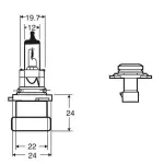 HB4A 12V 51W цоколь P22d прямой