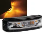 LED- поверхностная мигалка 12/24V 180- градусов R65 желтый. 128x38x35mm 12-24V