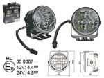 LED-PÄEVASÕIDUTULED 12/24V 70MM 4XvõimsusLED 12-24V