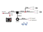 JUHTMESARI 12V RELEE+LÜLITI PUN.LED 12V
