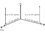 электропроводка 5.2m + 2x3m