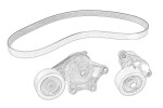 OE PEUGEOT 1678169480 / tensioned multiple V-belt set (2 rolls) fits: citroen berlingo, berlingo multispace, berlingo/minivan, c3 ii, c3 picasso, c4 aircross, c4 cactus, c4 grand picasso i 1.6d 06.09-