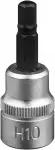 3/8" padrunotsik kuuskant hex 10mm. satin cr-van. riputuspakend jbm