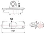 TAGAKAAMERA KOOS PIDURITULE KORPUSEGA OPEL/RENAULT 12V