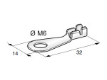 Juhtmeots 1.0-2.5mm², Ø M6, GND L32