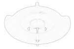 OE FORD 1746658 / coil spring washer rear (right/left, lower) fits: ford fiesta vi 06.08-01.18
