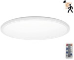 230v led plafoon/valgusti nivera andur+ pult valge 24w 3cct ip54 kobi