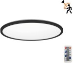 230v led plafoon/valgusti nivera andur+ pult must 24w 3cct ip54 kobi