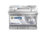 Aku EFB 70Ah 12V 760A 278.00 x 175.00 x 190.00mm (–/+), B13