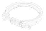 OE BMW 18 20 7 793 677 / muffler clamp (tape type v) fits: bmw 3 (e90), 5 (e60), 5 (e61), x3 (e83), x5 (e70), x6 (e71, e72) 3.0d 09.02-07.13
