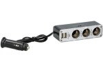 Laadija 12/24V, 2 USB pesa+3 sigaretisüütaja pesa 3,1 A