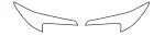 Protective label to headlight L/R (colour: transparent, 3M PPF 4.0 foil / Self-adjusting, комплект.: 2 шт.) fits: TOYOTA COROLLA E21 Liftback / Station wagon 03.18-