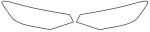 Protective label to headlight L/R (without chrome stripe, colour: transparent, 3M PPF 4.0 foil / Self-adjusting, комплект.: 2 шт.) fits: VW PASSAT B8 FL 02.19-